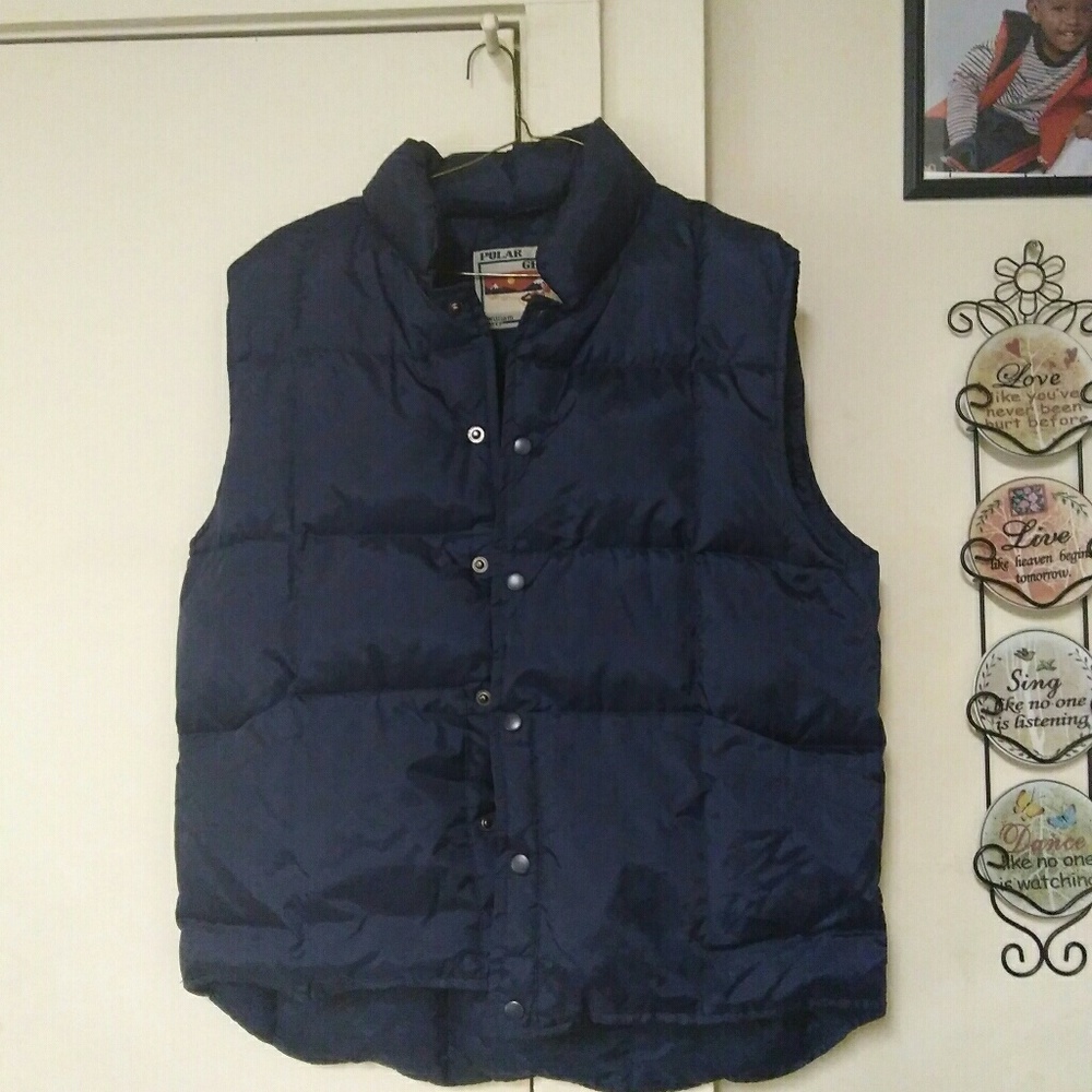 Navy blue bomber vest