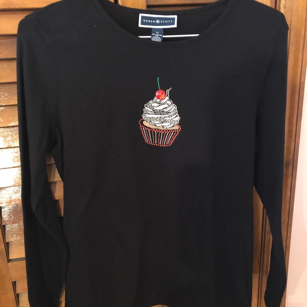 Kendra Scott embellished cupcake longsleeve shirt