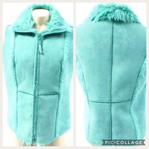 Relativity Faux Suede Zip Up Vest
