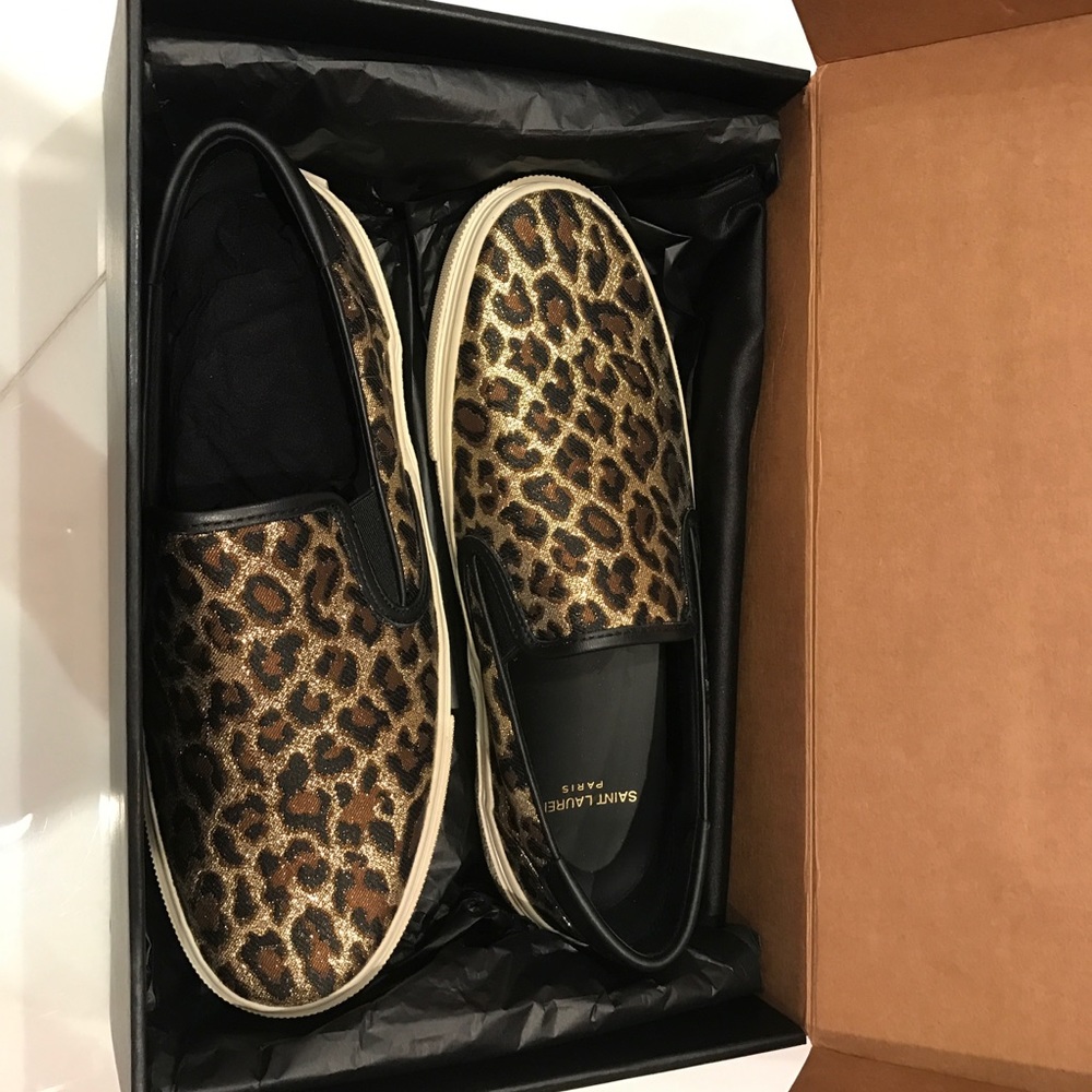 Brand new leopard Saint Laurent sneakers