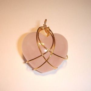 Authentic Kazuko Rose Quartz Pendant