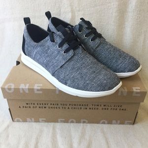 TOMS Women's 6 Blk Chambray Del Rey Sneaker 🆕