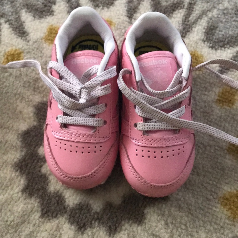 Pink Reebok sneakers