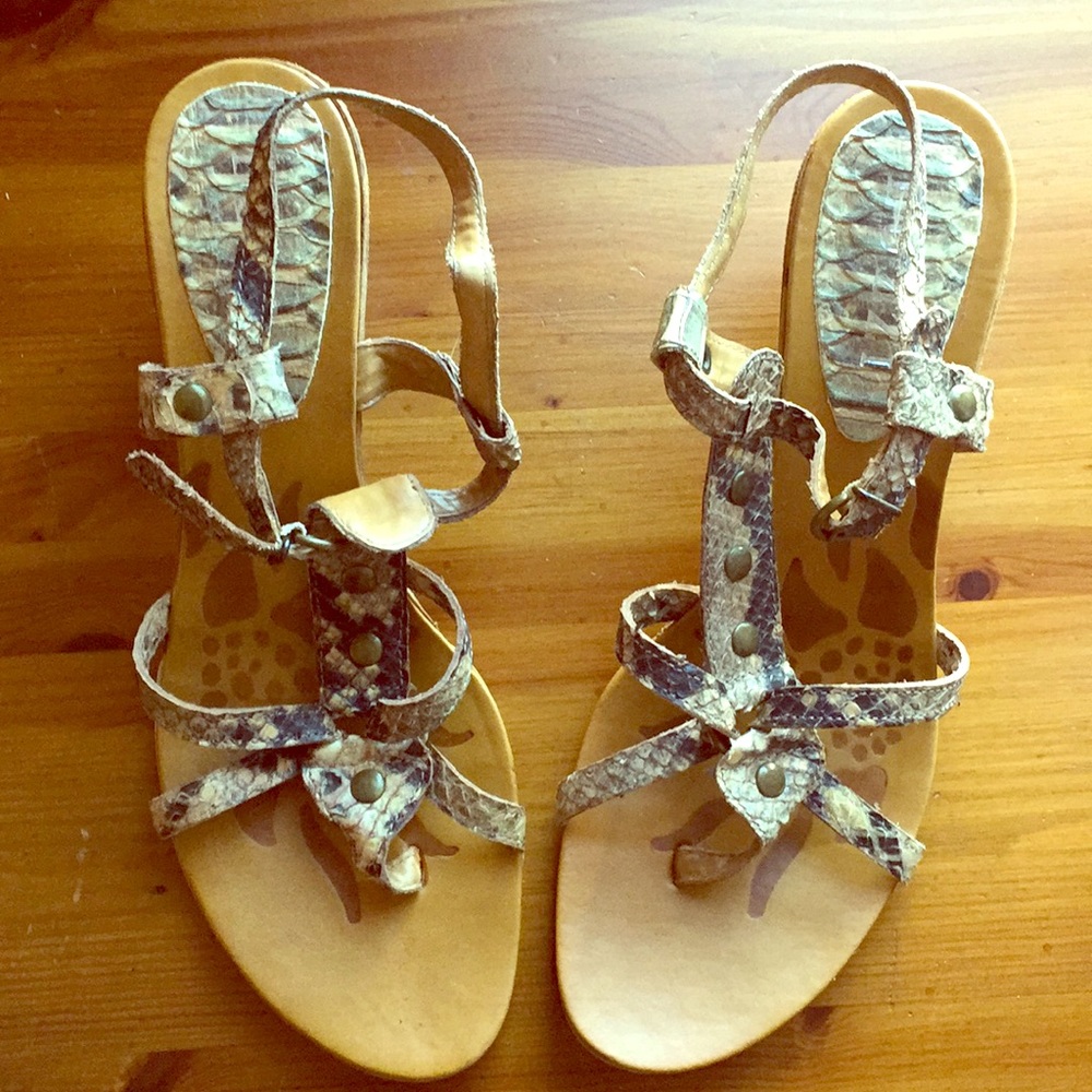 LUZZI Snake Skin sandals Size 40