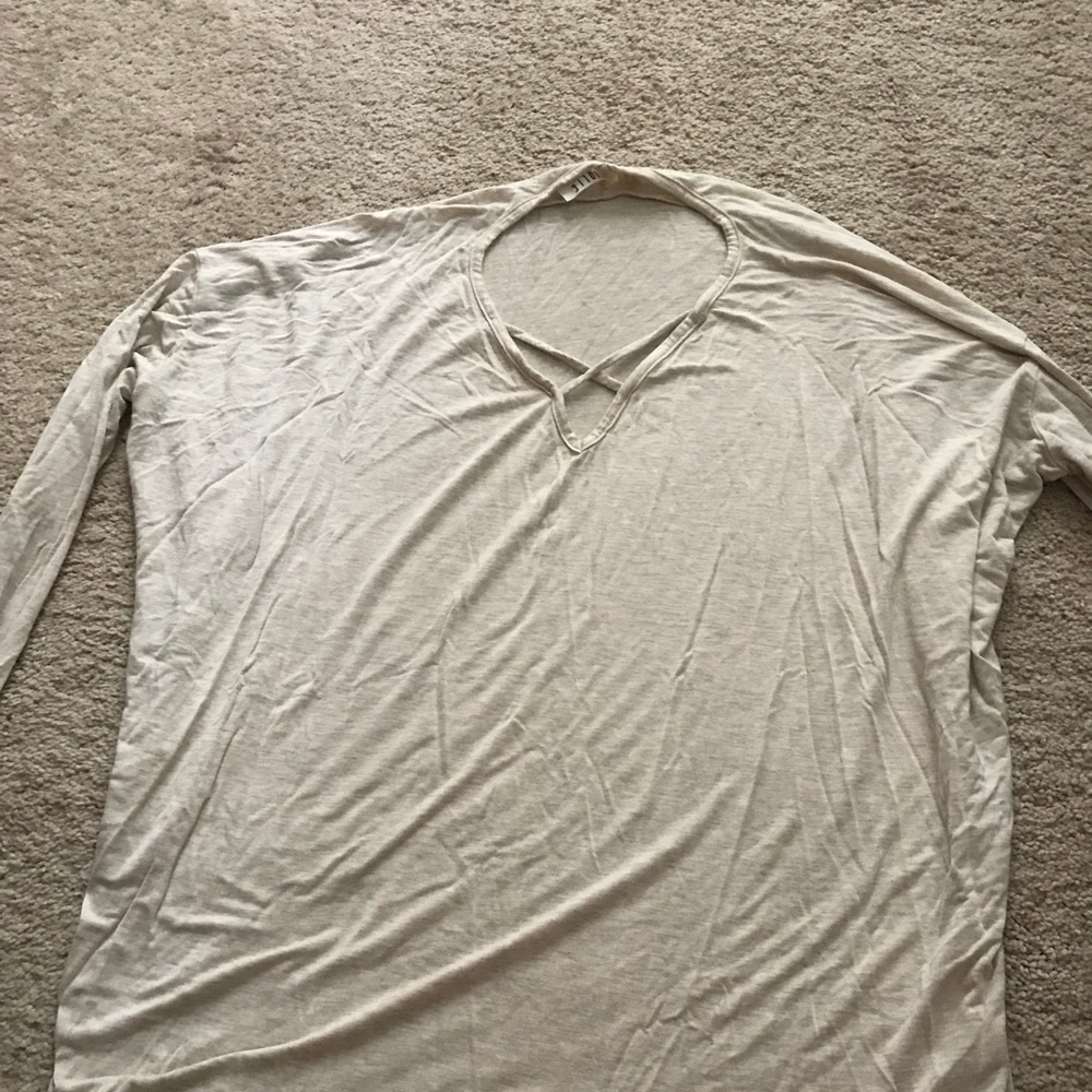Taupe cross top