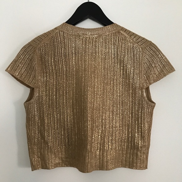 Metallic gold sweater shrug - Picture 2 of 4