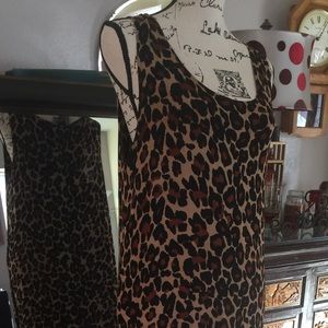 Long animal print dress