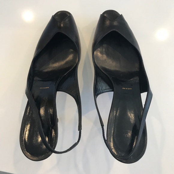 Vera Wang Peep-Toe Slingback Pumps - Picture 2 of 5