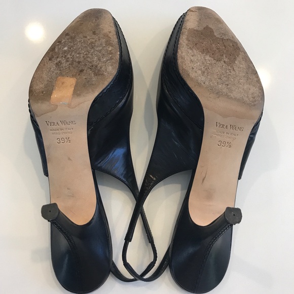 Vera Wang Peep-Toe Slingback Pumps - Picture 4 of 5