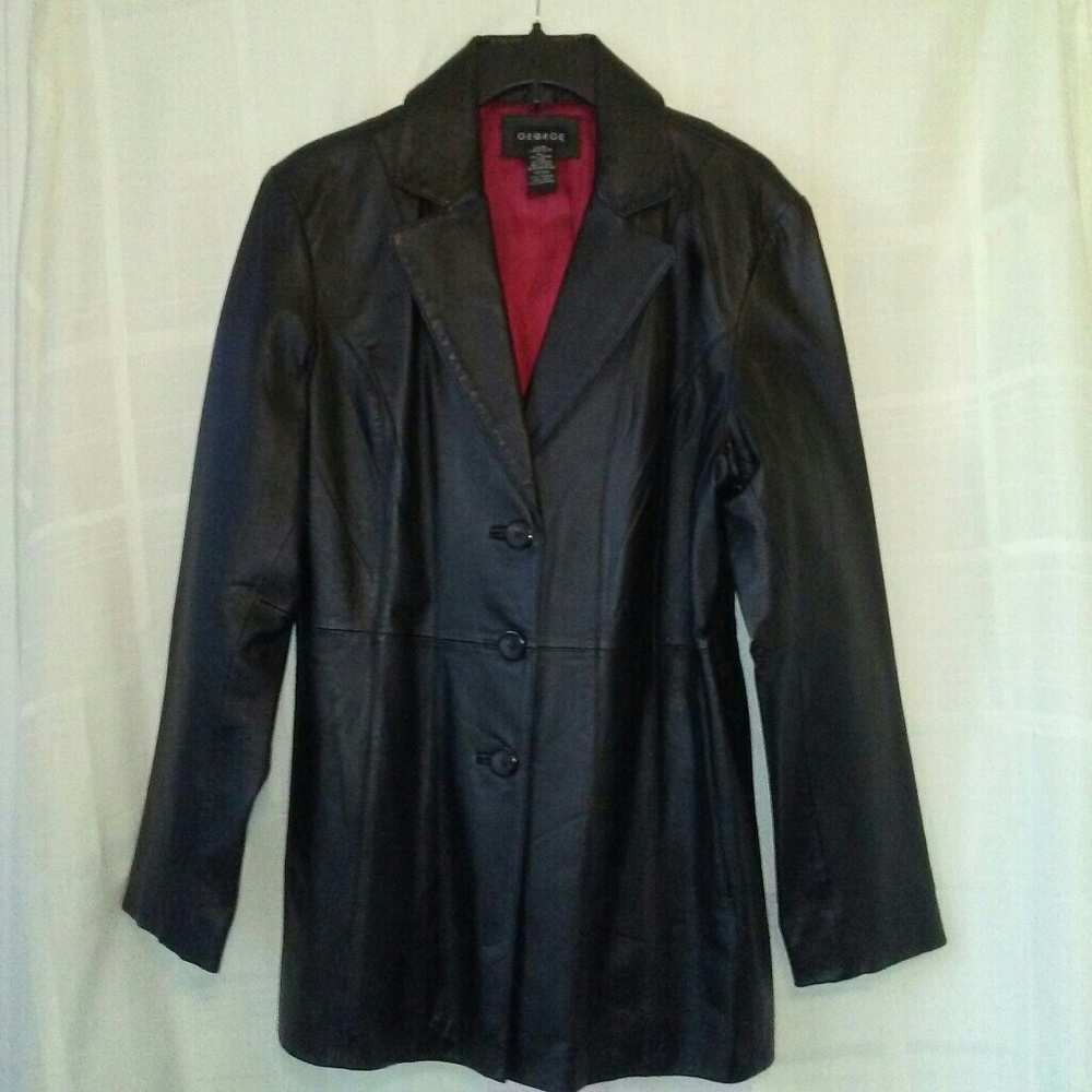 Black leather jacket