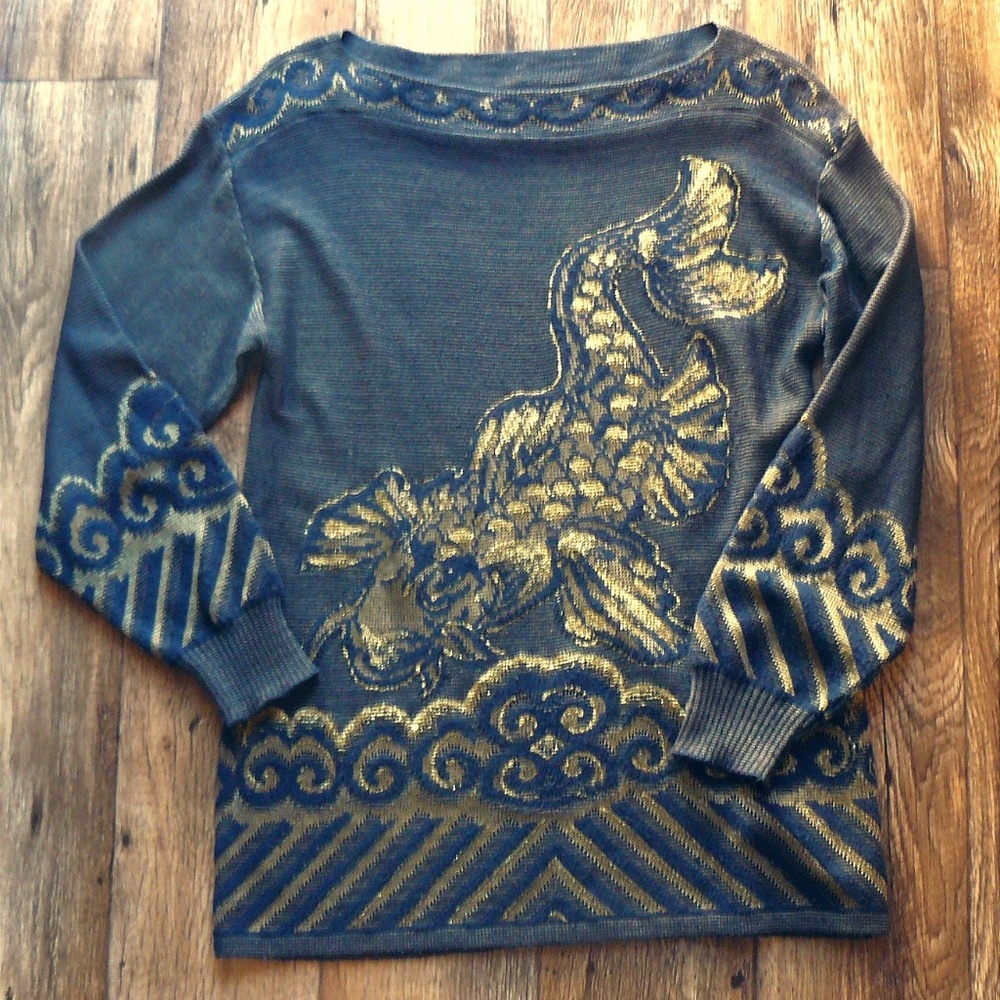 Blue and Gold Sweater