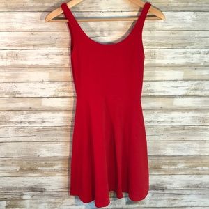 Red skater dress