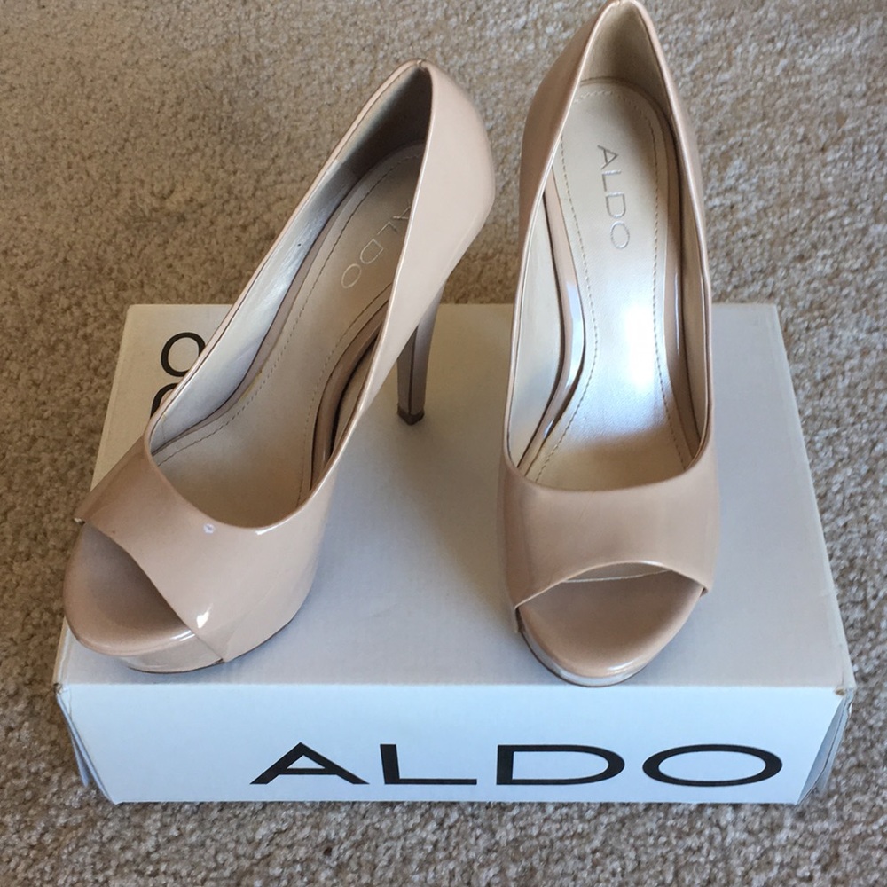 Blush Aldo Withey heel Size 37 with 3.5 inch heel