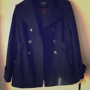 Black peacoat