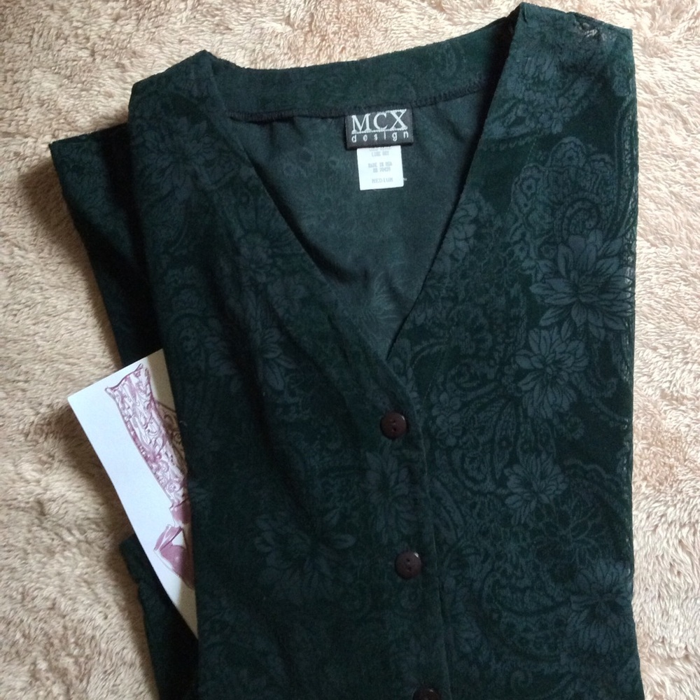 Burnout Velvet Big Shirt Tunic