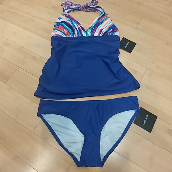 Ellen Tracy Other - 🆕 Ellen Tracy 2 piece tankini navy swim suit