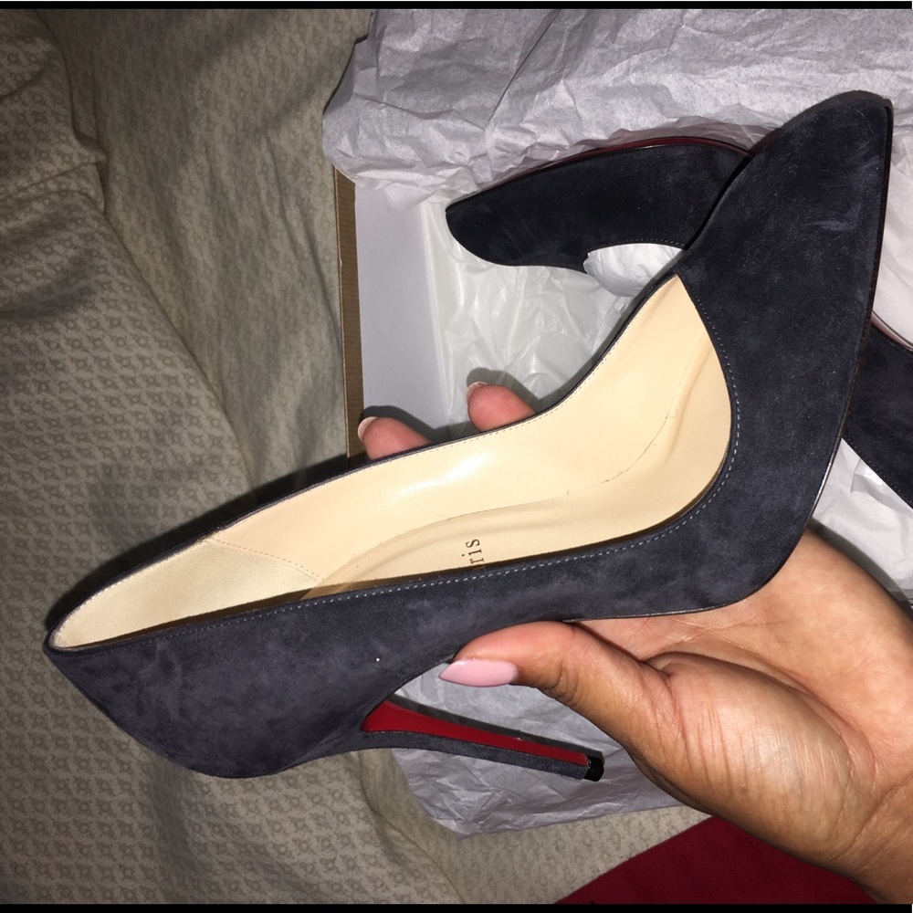 Christian Louboutin black suede size 9.5