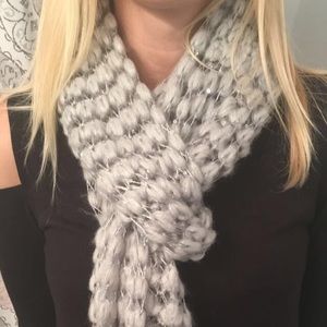 Ice Gray & Sequin Scarf