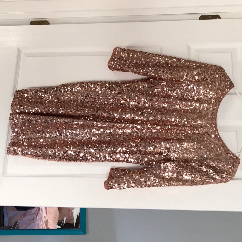 Rose Gold sequin dress