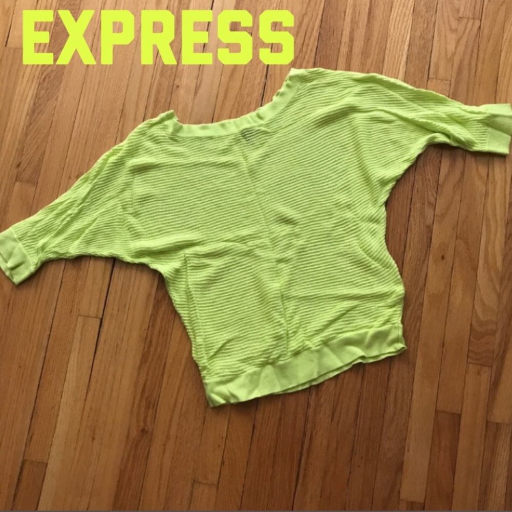 EXPRESS Neon Yellow Knit Top