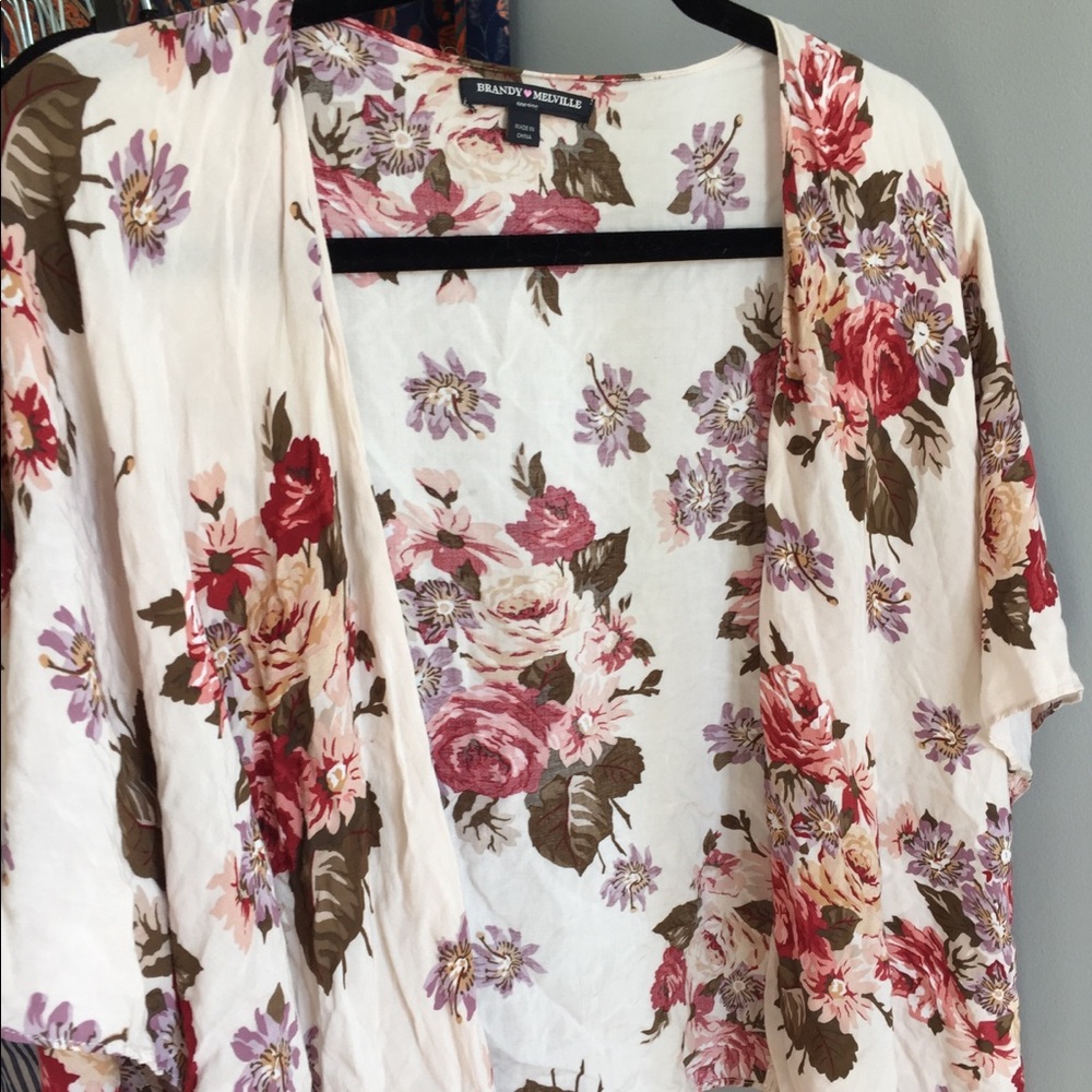 Brandy Melville floral kimono