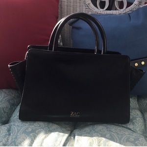 Zac Posen Black Eartha East/West Satchel
