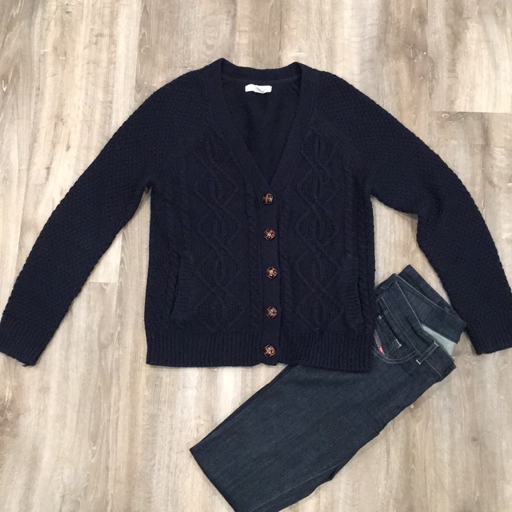 Women’s navy blue cardigan