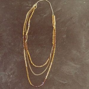 Vintage gold beaded necklace