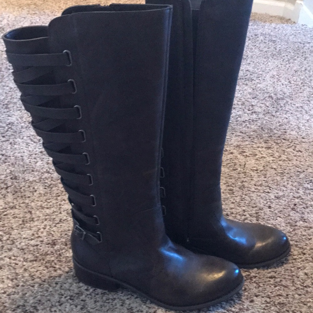 Tall brown boots!