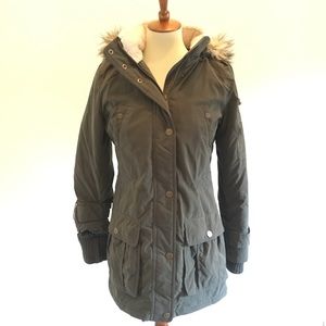 DKNY Petite small Olive Anorak Parka