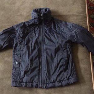 Navy Quilted Rain Coat