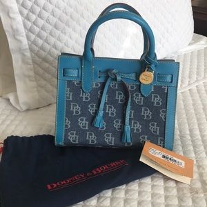 Dooney & Bourke mini tassel bag vachetta leather