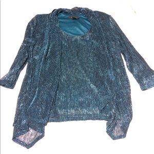 Blue shimmer blouse