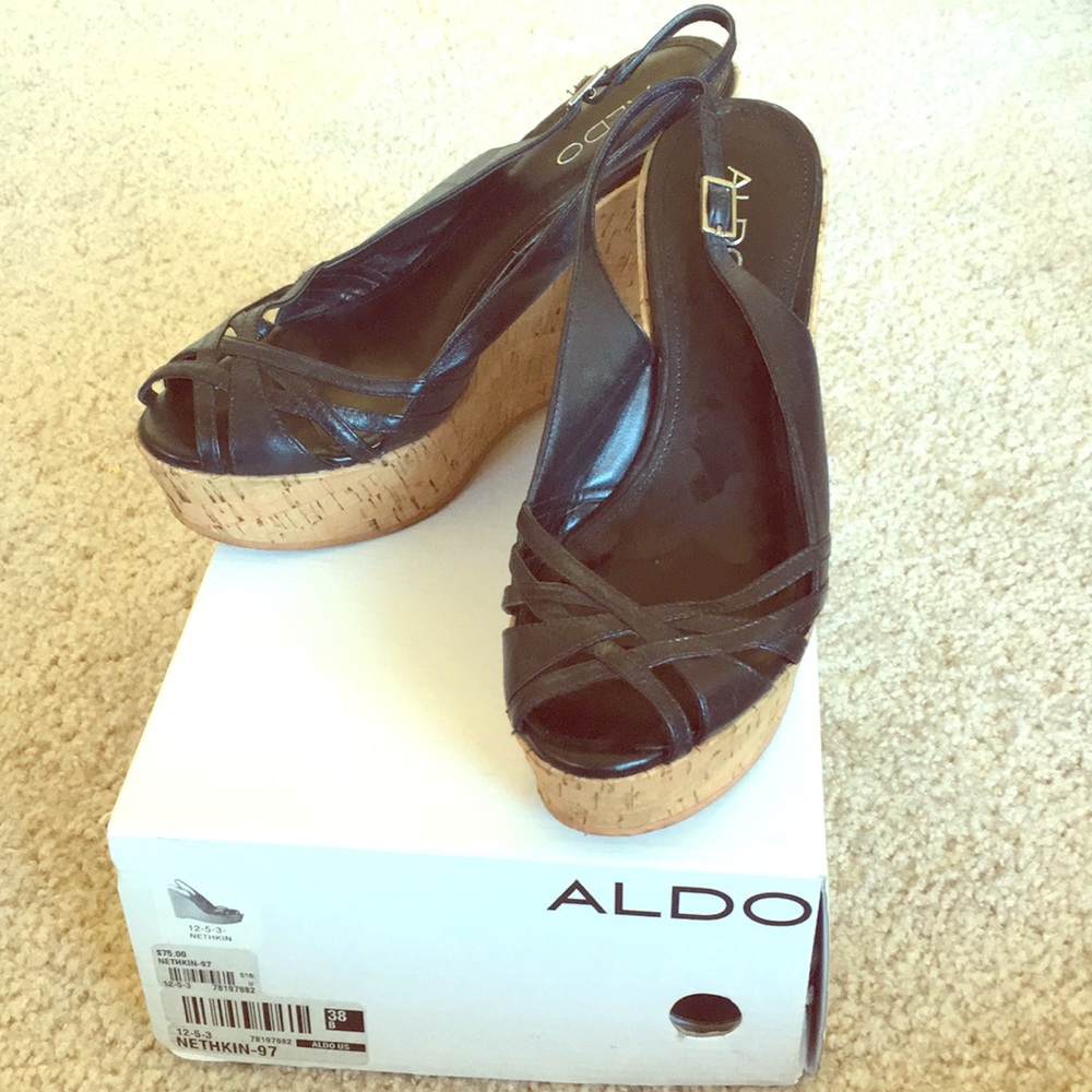 Aldo Nethkin Black Sandal in original box