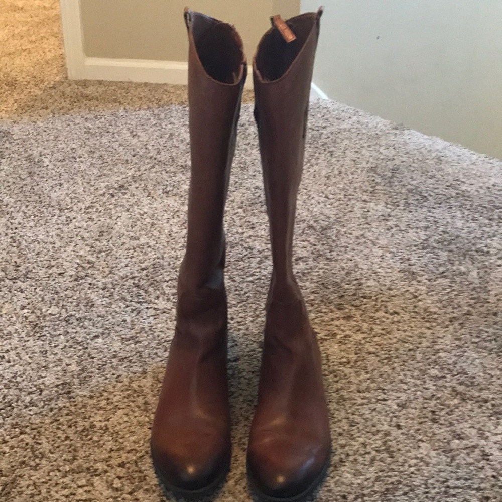 Tall brown boots!