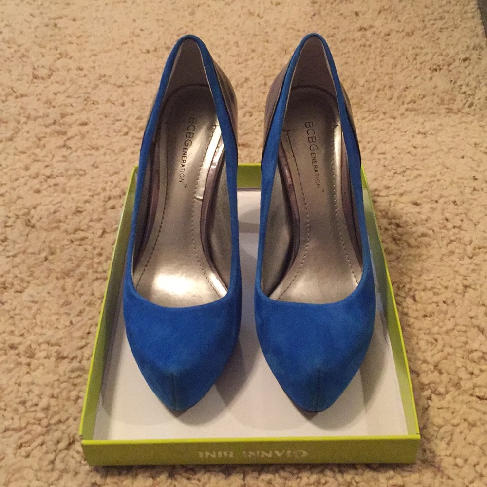 BGBCGeneration Blue and Silver Statement Heel