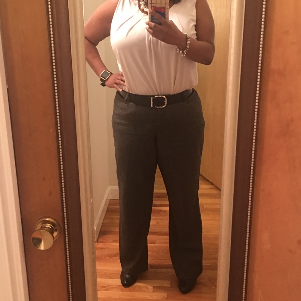 Nice black and off white slacks