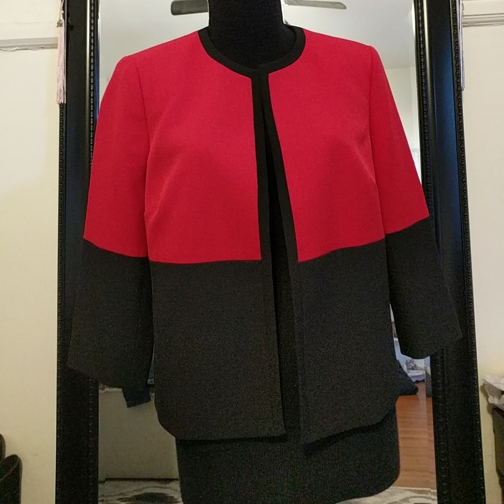 Red/black Kasper Blazer