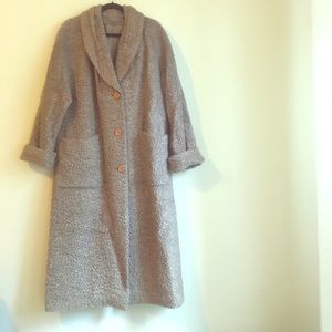 Vintage teddy shawl collar coat
