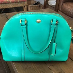 Mint green coach purse