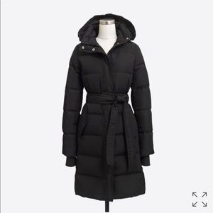Jcrew puffer belted coat. MISSING BELT.