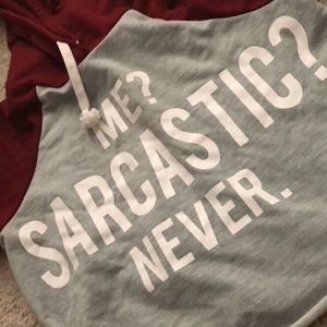 Me sarcastic crop top hoodie