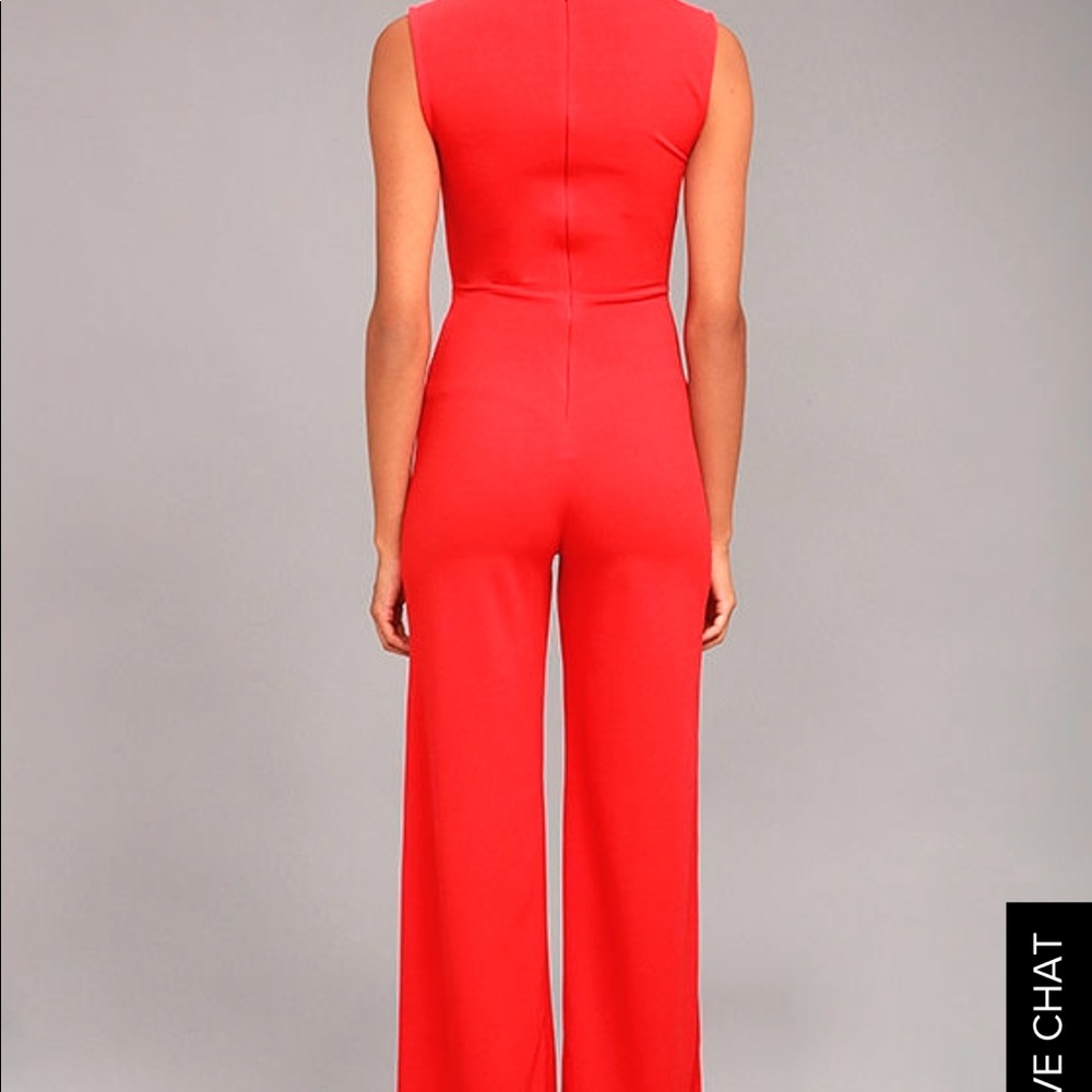 Red holiday jumpsuit