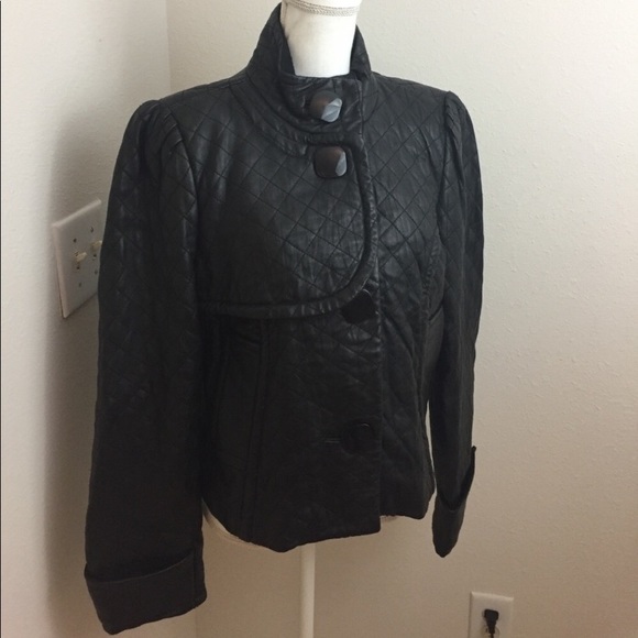 Peter Nygard Jackets & Blazers - Peter Nygard Leather Quilted Jacket
