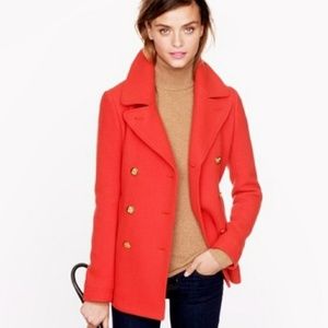 J. Crew Majesty Peacoat Poppy Red