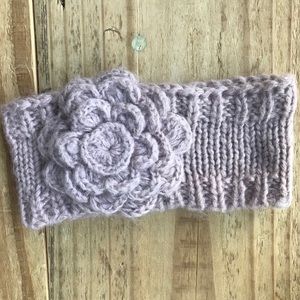 Anthro Blush Knit Floral Headband by Wooden Ships