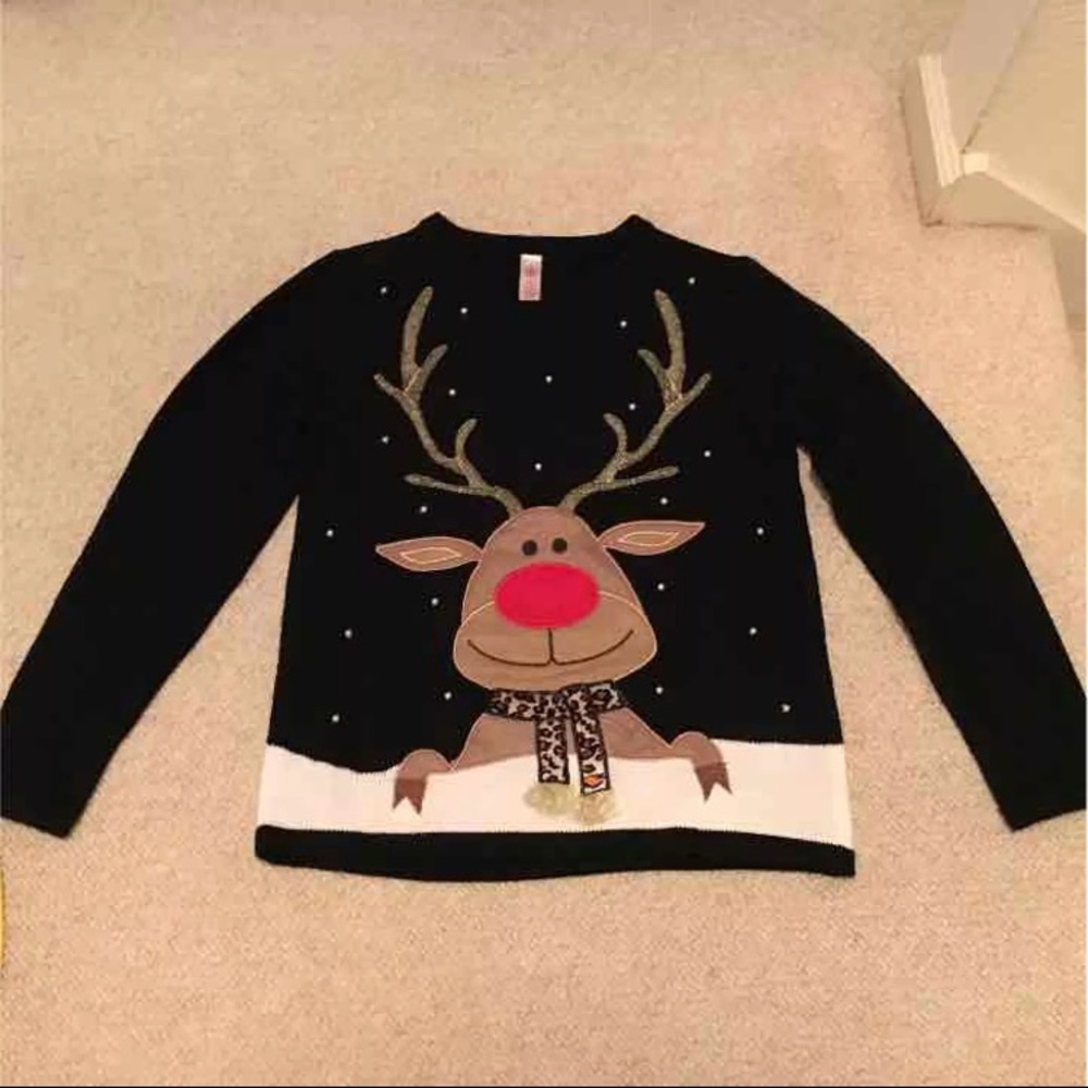 Holiday reindeer sweater