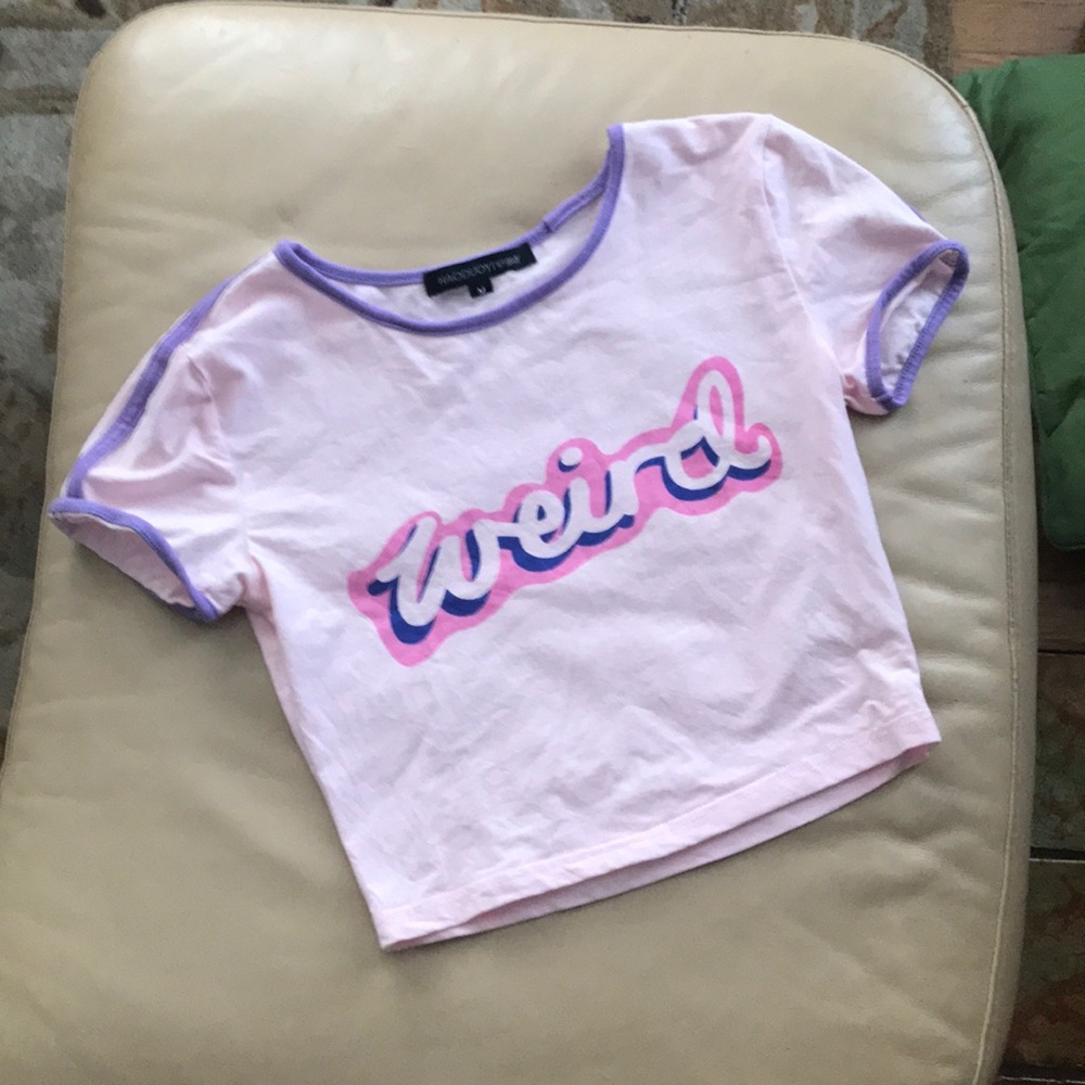 NWOT Weird crop top