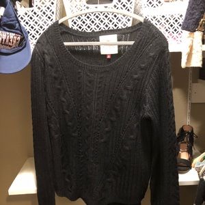 Black scoop neck sweater