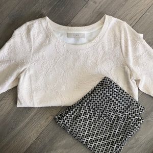 Loft Cream White Top -Small